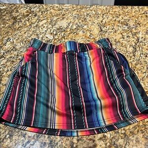 Crazy Train Vibrant Multicolor Mini Skirt